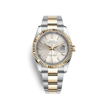 Rolex Datejust 36 Rolesor Yellow Fluted / Oyster / Silver