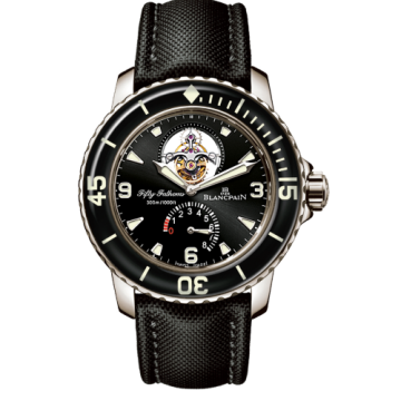 Blancpain Fifty Fathoms Tourbillon 8 Jours White Gold / Black / Black Canvas