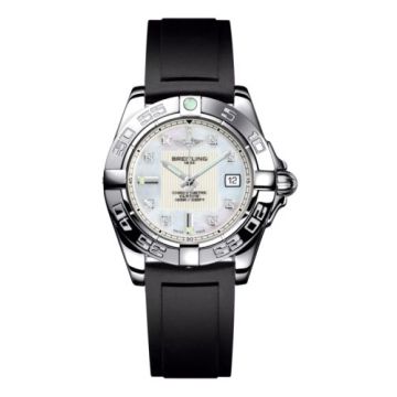 Breitling Galactic 32 Stainless Steel / Pearl Diamond / Rubber