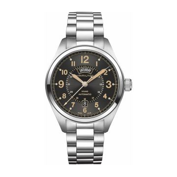 Hamilton Khaki Field Day Date Automa Stainless Steel / Black / Bracelet