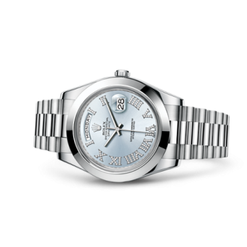 Rolex Day-Date II Platinum Diamond Romans
