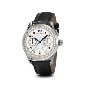Eberhard Chronographe 1887 Automatique Stainless Steel / White