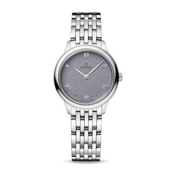 Omega De Ville Quartz 27.5 Stainless Steel / Lavender / Bracelet