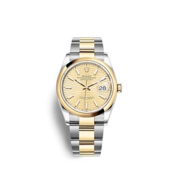Rolex Datejust 36 Stainless Steel / Yellow Gold / Smooth / Golden - Fluted / Oyster