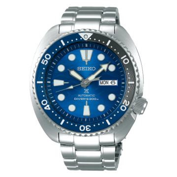 Seiko Prospex Diver Turtle Stainless Steel / Blue / Bracelet / Save the Ocean