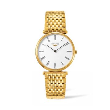 Longines La Grandes Classique Quartz 36 PVD / White Roman / Bracelet