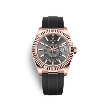 Rolex Sky-Dweller Everose / Dark Rhodium / Oysterflex