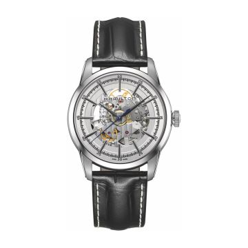 Hamilton Railroad 42 Skeleton Auto Stainless Steel / Silver