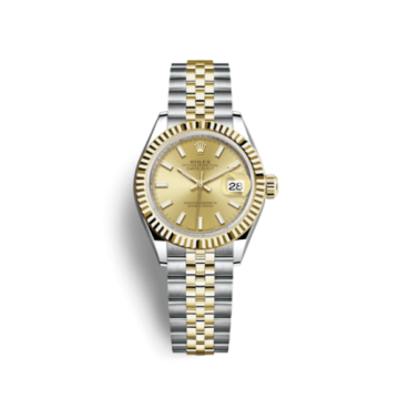 Rolex Lady-Datejust 28 Rolesor Yellow Fluted / Jubilee / Champagne