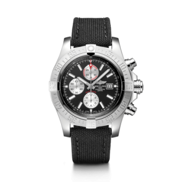Breitling Super Avenger II Stainless Steel / Volcano Black / Military