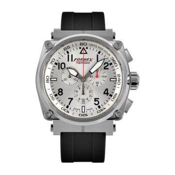 Formex Pilot Quartz Chronograph Silver / Rubber