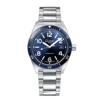 Glashütte Original SeaQ Date Stainless Steel / Blue / Bracelet