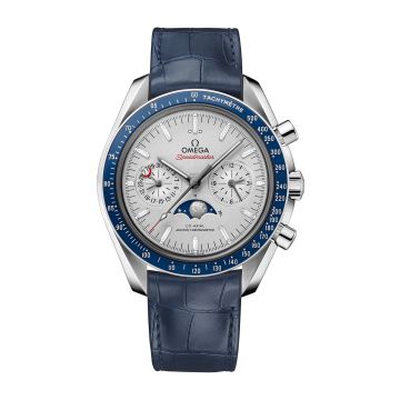 Omega Speedmaster Moonphase Chronograph Master Chronometer Platinum / Silver / Diamond