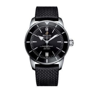 Breitling Superocean Heritage II 42 Stainless Steel / Black / Black / Rubber / Pin