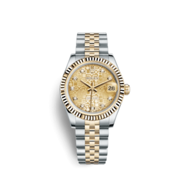 Rolex Datejust 31 Rolesor Yellow Fluted / Jubilee / Champagne Computer