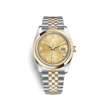 Rolex Datejust 36 Rolesor Yellow Domed / Jubilee / Champagne Computer