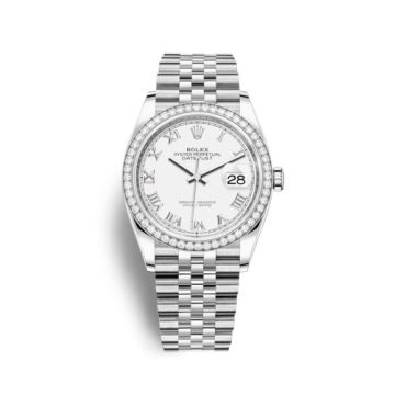 Rolex Datejust 36 Stainless Steel / Diamond / White Roman / Jubilee