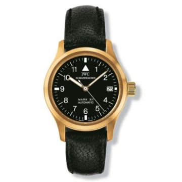 IWC Schaffhausen Lady Pilot's Watch Mark XII Yellow Gold / Black / Strap