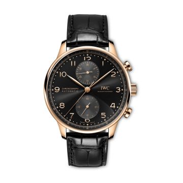 IWC Schaffhausen Portugieser Chronograph Rose Gold / Black