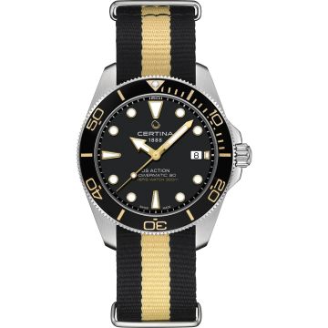 Certina DS Action Diver 40.5 Powermatic Stainless Steel / Black / NATO