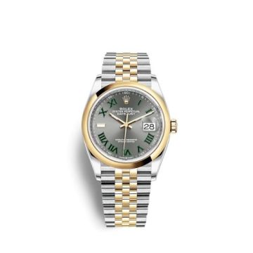 Rolex Datejust 36 Stainless Steel / Yellow Gold / Smooth / Slate Roman / Jubilee