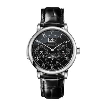 A. Lange & Söhne Saxonia Minute Repeater Perpetual Platinum / Black Enamel