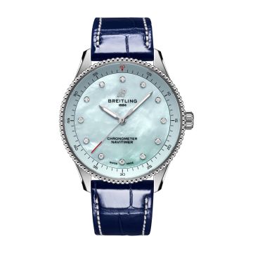Breitling Navitimer Quartz 32 Stainless Steel / Blue MOP / Alligator