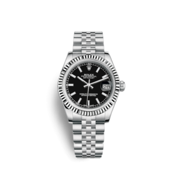 Rolex Datejust 31 Stainless Steel Fluted / Jubilee / Black