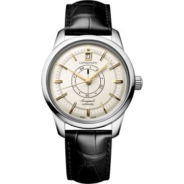 Longines Conquest Heritage Power Reserve 38 Stainless Steel / Silver