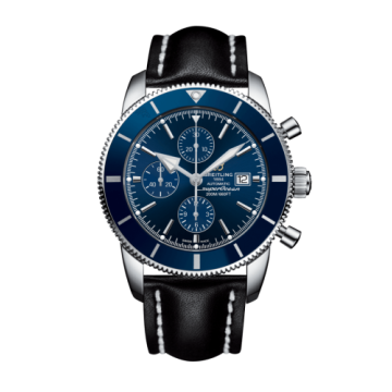 Breitling Superocean Heritage II 46 Chronograph Stainless Steel / Blue / Blue /  Calf / Folding
