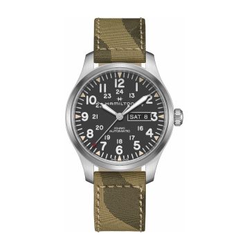Hamilton Khaki Field Day Date Auto Stainless Steel / Black