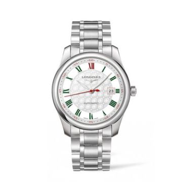 Longines Master Collection 40 Date Stainless Steel / Silver-Roman / Alligator / DFS