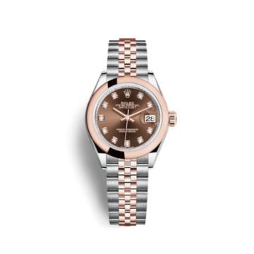 Rolex Lady-Datejust 28 Rolesor Rose Domed / Jubilee / Chocolate Diamond