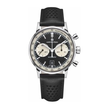 Hamilton Intra-Matic 68 Auto Chrono Stainless Steel / Black / Strap