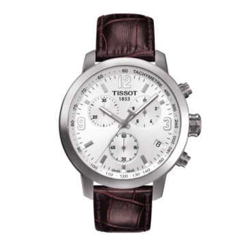 Tissot PRC 200 Quartz Chronograph Silver Leather