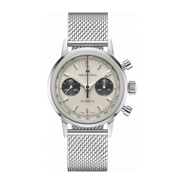 Hamilton Intra-Matic Chronograph H Stainless Steel / White / Mesh