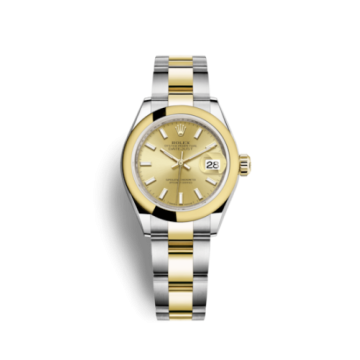 Rolex Lady-Datejust 28 Rolesor Yellow Domed / Oyster / Champagne