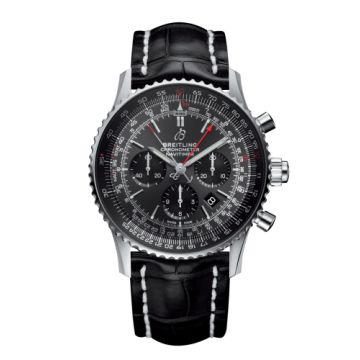 Breitling Navitimer Rattrapante Stainless Steel / Stratos Gray / Croco / Folding / Boutique Edition