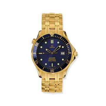 Omega Seamaster Diver 300M Automatic 41 Yellow Gold / Blue / Bracelet / Bond