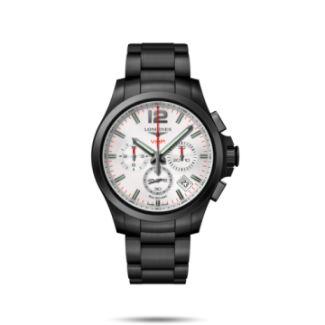 Longines Conquest V.H.P. Chronograph 42 PVD / Silver / Bracelet