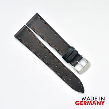 Novonappa® Leather Walnut Brown Hand Crafted Watch Strap - 18mm