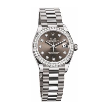 Rolex Datejust 31 White Gold / Diamond / Grey - Diamond / President