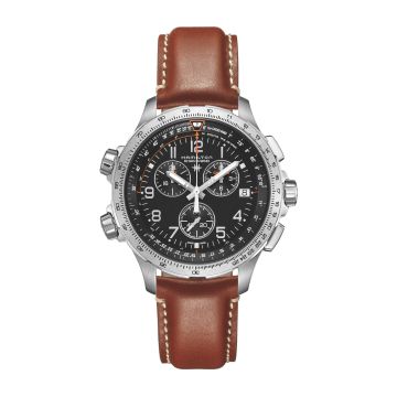 Hamilton Khaki Aviation X-Wind GMT Chrono Quartz Stainless Steel / Black