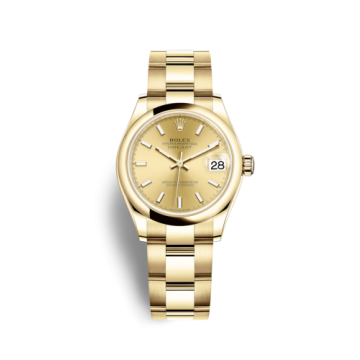 Rolex Datejust 31 Yellow Gold / Domed / Champagne / Oyster