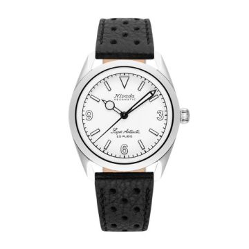 Nivada Grenchen Super Antarctic 3.6.9. White - White Luminous / Stainless Steel / Black Racing