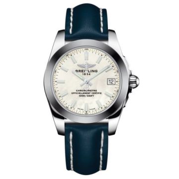 Breitling Galactic 36 Stainless Steel / SleekT / Pearl / Calf