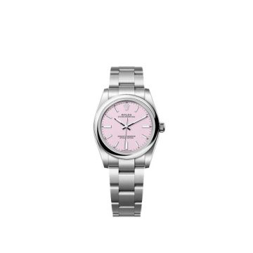 Rolex Oyster Perpetual 34 Stainless Steel / Candy Pink