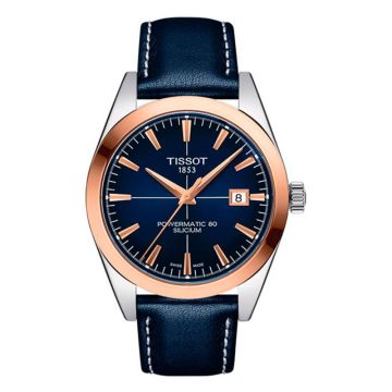 Tissot Gentleman Powermatic Stainless Steel - Red Gold / Brown / Strap