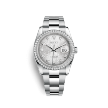 Rolex Datejust 36 Stainless Steel Diamond / Oyster / Silver Computer
