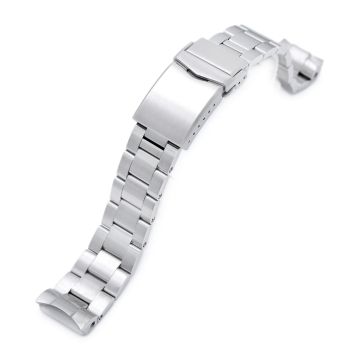 Super-O Boyer Watch Band for Seiko MM300 Prospex Marinemaster SBDX001 SBDX017 SBDX023, Stainless Steel - Brushed, V-Diver Clasp - 10mm
